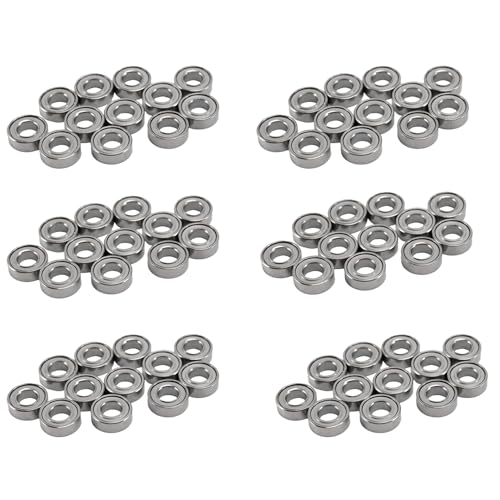 XUJIAN 72 StüCk Stahl Lagerung 3X6X2Mm für C14 C24 C34 C44 MN D90 MN-90 MN99S RC Auto Teile Upgrade ZubehöR von XUJIAN