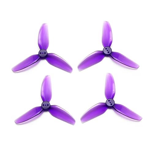 2 Paar HQProp T3X3X3 Propeller 3030 3-Blatt PC Requisiten CW CCW for RC FPV Freestyle 3 Zoll Zahnstocher Cinewhoop Gefasste Drohne CineLog(2Pairs Purple) von XUKQCVYC