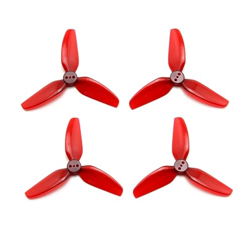 2 Paar HQProp T3X3X3 Propeller 3030 3-Blatt PC Requisiten CW CCW for RC FPV Freestyle 3 Zoll Zahnstocher Cinewhoop Gefasste Drohne CineLog(2Pairs Red) von XUKQCVYC