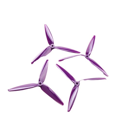 Tracker 7X4X3 7040 7 Zoll 3-Blatt/Tri-Blatt-Propeller (2CW+2CCW) Polycarbonat for 7 Zoll 8 Zoll FPV RC Drone(2 Pairs 7040 Purple) von XUKQCVYC