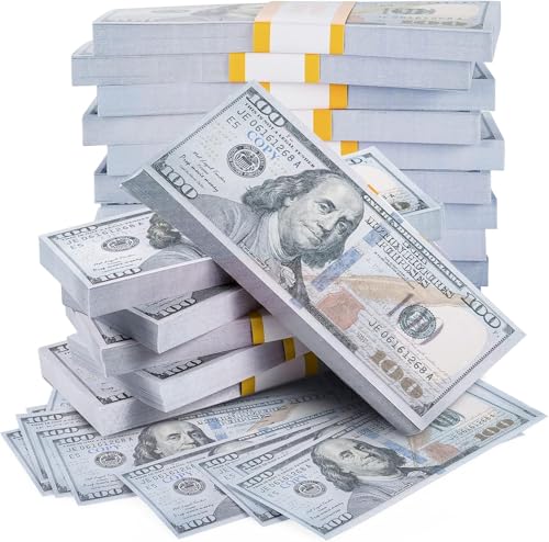 XULEGGNK 150 Blätter Prop Money, Spielgeld 100$ Dollar Scheine Originalgröße, Copy Money, Spielgeld für Kinder Kaufladen, Für Zählen Und Finanzbildung, Party Money Gun, Geburtstagsparty XULEGGNK 150 Blätter Prop Money, Spielgeld 100$ Dollar Scheine Originalgröße, Copy Money, Spielgeld für Kinder Kaufladen, Für Zählen Und Finanzbildung, Party Money Gun, Geburtstagsparty von XULEGGNK