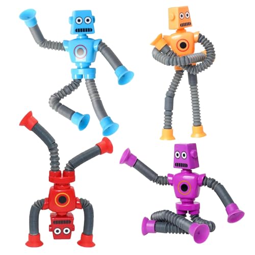 XULEGGNK Teleskop Saugnapf Roboter Spielzeug, Roboter Pop Tubes, Telescopic Robots, Teleskop Saugnapf Pop Tubes, Roboter Pop Röhren Spielzeug, Gastgeschenke Für Jungen Und Mädchen, 4 Stück XULEGGNK Teleskop Saugnapf Roboter Spielzeug, Roboter Pop Tubes, Telescopic Robots, Teleskop Saugnapf Pop Tubes, Roboter Pop Röhren Spielzeug, Gastgeschenke Für Jungen Und Mädchen, 4 Stück von XULEGGNK