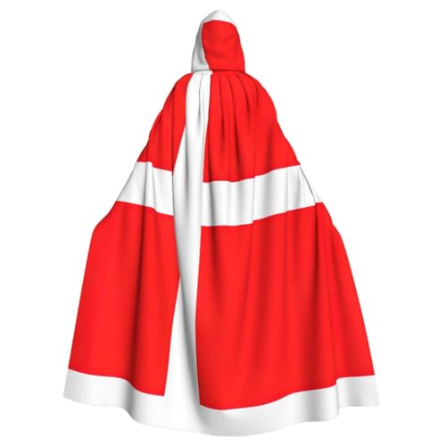 XULLZH Dänemark, Dänische Flagge, langer Umhang für Erwachsene, Kapuzenpullover, Weihnachten, Halloween, Kostüme, Party, Thema, Rollenspiel XULLZH Dänemark, Dänische Flagge, langer Umhang für Erwachsene, Kapuzenpullover, Weihnachten, Halloween, Kostüme, Party, Thema, Rollenspiel von XULLZH