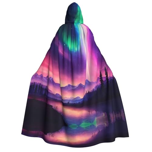 XULLZH Dark Northern Lights Print Unisex Kapuzenumhang für Erwachsene Halloween Full Length Cape Herren Umhang mit Kapuze Kostüm XULLZH Dark Northern Lights Print Unisex Kapuzenumhang für Erwachsene Halloween Full Length Cape Herren Umhang mit Kapuze Kostüm von XULLZH