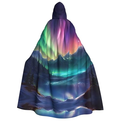 XULLZH Dark Northern Lights Print Unisex Kapuzenumhang für Erwachsene Halloween Full Length Cape Herren Umhang mit Kapuze Kostüm XULLZH Dark Northern Lights Print Unisex Kapuzenumhang für Erwachsene Halloween Full Length Cape Herren Umhang mit Kapuze Kostüm von XULLZH
