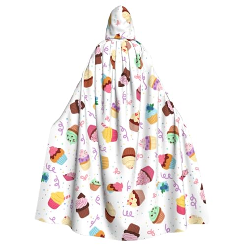XULLZH Delicious Cupcakes Print Adult Cloak Long Cape Hoodie Christmas Halloween Costumes Party Theme Role Playing XULLZH Delicious Cupcakes Print Adult Cloak Long Cape Hoodie Christmas Halloween Costumes Party Theme Role Playing von XULLZH