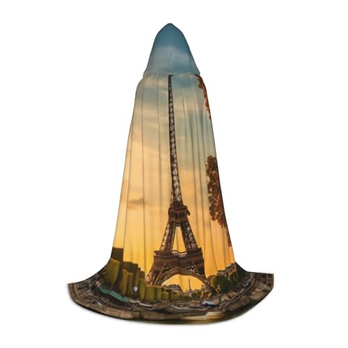 XULLZH Eiffelturm, Paris, Herbst-Druck, Kapuzenumhang, Halloween, Weihnachten, Kostüm, Damen, Herren, Erwachsene, Maskerade XULLZH Eiffelturm, Paris, Herbst-Druck, Kapuzenumhang, Halloween, Weihnachten, Kostüm, Damen, Herren, Erwachsene, Maskerade von XULLZH