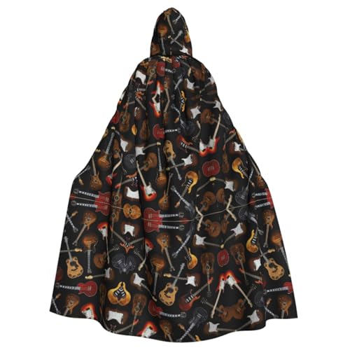 XULLZH Erwachsenen-Umhang mit Gitarren-Aufdruck, langer Umhang, Kapuzenpullover, Weihnachten, Halloween, Kostüme, Party, Themenspiel, Rollenspiel XULLZH Erwachsenen-Umhang mit Gitarren-Aufdruck, langer Umhang, Kapuzenpullover, Weihnachten, Halloween, Kostüme, Party, Themenspiel, Rollenspiel von XULLZH