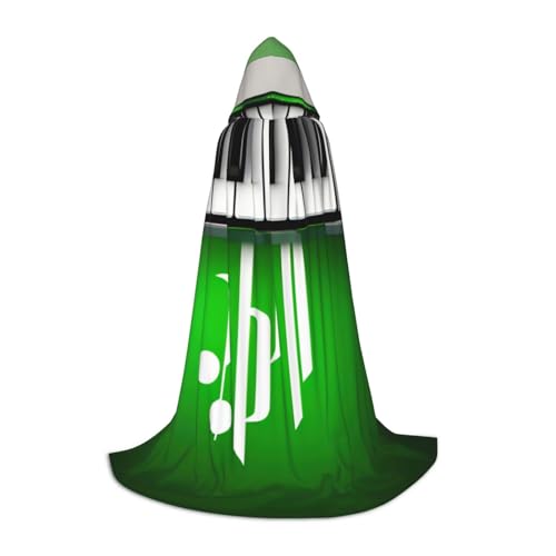 XULLZH Grün-weiße Klaviertasten-Druck, Kapuzenumhang, Halloween, Weihnachten, Umhang, Kostüm, Damen, Herren, Erwachsene, Maskerade XULLZH Grün-weiße Klaviertasten-Druck, Kapuzenumhang, Halloween, Weihnachten, Umhang, Kostüm, Damen, Herren, Erwachsene, Maskerade von XULLZH