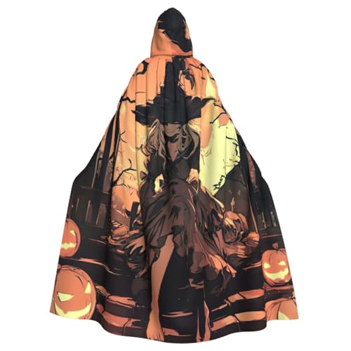 XULLZH Halloween Horror Print Erwachsene Umhang Langer Umhang Hoodie Weihnachten Halloween Kostüme Party Thema Rollenspiel von XULLZH