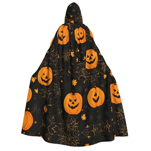 XULLZH Halloween-Kürbis-Druck, Unisex, Kapuzenumhang für Erwachsene, Halloween-Umhang in voller Länge, Herren-Umhang mit Kapuze XULLZH Halloween-Kürbis-Druck, Unisex, Kapuzenumhang für Erwachsene, Halloween-Umhang in voller Länge, Herren-Umhang mit Kapuze von XULLZH