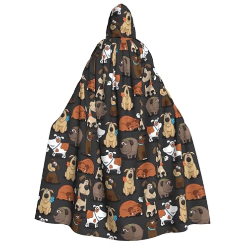 XULLZH Hunde-Corgi-Aufdruck, Unisex, Kapuzenumhang für Erwachsene, Halloween, volle Länge, Umhang mit Kapuze, Kostüm XULLZH Hunde-Corgi-Aufdruck, Unisex, Kapuzenumhang für Erwachsene, Halloween, volle Länge, Umhang mit Kapuze, Kostüm von XULLZH