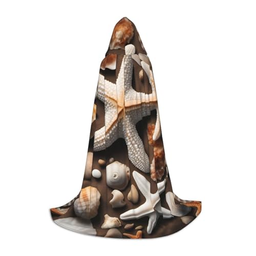 XULLZH Kapuzen-Umhang mit Seestern und Muscheln, für Halloween, Weihnachten, für Damen, Herren, Erwachsene, Maskerade XULLZH Kapuzen-Umhang mit Seestern und Muscheln, für Halloween, Weihnachten, für Damen, Herren, Erwachsene, Maskerade von XULLZH