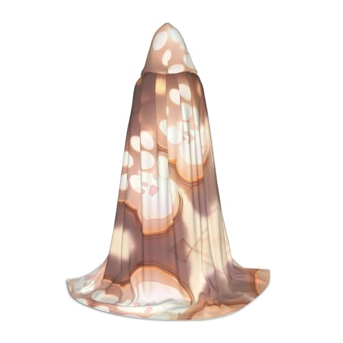 XULLZH Kapuzenumhang für Hunde und Welpen, Pfotenabdruck, Halloween, Weihnachten, Kostüm, für Damen und Herren von XULLZH
