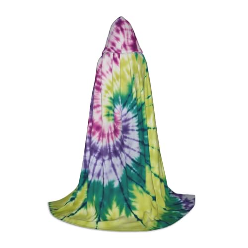 XULLZH Kapuzenumhang mit Batikfärbung, Hippie-Druck, Halloween, Weihnachten, Kostüm, Damen, Herren, Erwachsene, Maskerade XULLZH Kapuzenumhang mit Batikfärbung, Hippie-Druck, Halloween, Weihnachten, Kostüm, Damen, Herren, Erwachsene, Maskerade von XULLZH