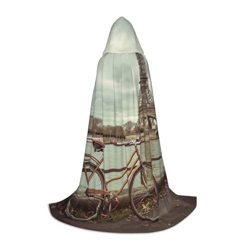 XULLZH Kapuzenumhang mit Eiffelturm-Motiv, für Halloween, Weihnachten, für Damen, Herren, Erwachsene, Maskerade XULLZH Kapuzenumhang mit Eiffelturm-Motiv, für Halloween, Weihnachten, für Damen, Herren, Erwachsene, Maskerade von XULLZH