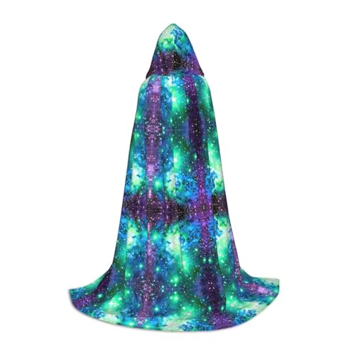 XULLZH Kapuzenumhang mit Galaxie-Druck, Grün, Blau, Lila, Halloween, Weihnachten, Kostüm, Damen, Herren, Erwachsene, Maskerade XULLZH Kapuzenumhang mit Galaxie-Druck, Grün, Blau, Lila, Halloween, Weihnachten, Kostüm, Damen, Herren, Erwachsene, Maskerade von XULLZH