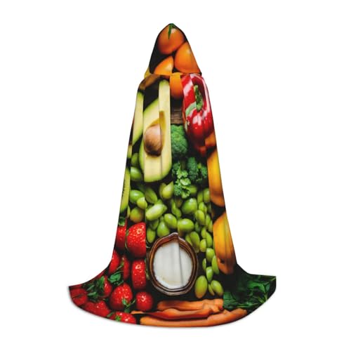 XULLZH Kapuzenumhang mit Gemüse und Früchten, Halloween, Weihnachten, Kostüm, Damen, Herren, Erwachsene, Maskerade XULLZH Kapuzenumhang mit Gemüse und Früchten, Halloween, Weihnachten, Kostüm, Damen, Herren, Erwachsene, Maskerade von XULLZH