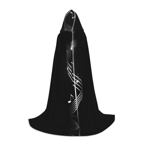 XULLZH Kapuzenumhang mit Musik-Symbol-Druck, Halloween, Weihnachten, Kostüm, Damen, Herren, Erwachsene, Maskerade XULLZH Kapuzenumhang mit Musik-Symbol-Druck, Halloween, Weihnachten, Kostüm, Damen, Herren, Erwachsene, Maskerade von XULLZH
