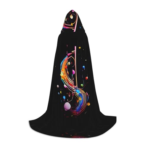 XULLZH Kapuzenumhang mit Musiknoten-Aufdruck, Halloween, Weihnachten, Kostüm, Damen, Herren, Erwachsene, Maskerade XULLZH Kapuzenumhang mit Musiknoten-Aufdruck, Halloween, Weihnachten, Kostüm, Damen, Herren, Erwachsene, Maskerade von XULLZH