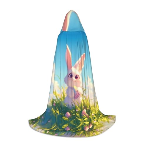 XULLZH Kapuzenumhang mit Osterhasen-Aufdruck, Halloween-Weihnachtsumhang, Kostüm, Damen, Herren, Erwachsene, Maskerade XULLZH Kapuzenumhang mit Osterhasen-Aufdruck, Halloween-Weihnachtsumhang, Kostüm, Damen, Herren, Erwachsene, Maskerade von XULLZH