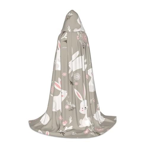 XULLZH Kapuzenumhang mit Osterhasen-Blumendruck, Halloween-Weihnachtsumhang, Kostüm, Damen, Herren, Erwachsene, Maskerade XULLZH Kapuzenumhang mit Osterhasen-Blumendruck, Halloween-Weihnachtsumhang, Kostüm, Damen, Herren, Erwachsene, Maskerade von XULLZH