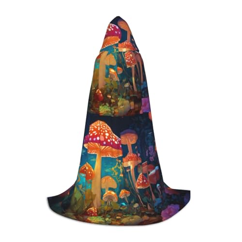 XULLZH Kapuzenumhang mit Pilzdruck, Halloween, Weihnachten, Kostüm, Damen, Herren, Erwachsene, Maskerade XULLZH Kapuzenumhang mit Pilzdruck, Halloween, Weihnachten, Kostüm, Damen, Herren, Erwachsene, Maskerade von XULLZH