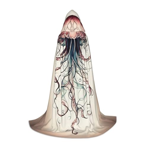 XULLZH Kapuzenumhang mit Quallenmuster, Halloween, Weihnachten, Kostüm, Damen, Herren, Erwachsene, Maskerade XULLZH Kapuzenumhang mit Quallenmuster, Halloween, Weihnachten, Kostüm, Damen, Herren, Erwachsene, Maskerade von XULLZH