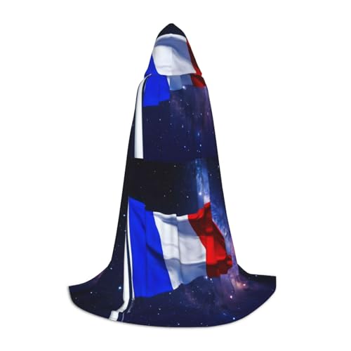 XULLZH Kapuzenumhang mit französischer Flagge, Halloween, Weihnachten, Kostüm, Damen, Herren, Erwachsene, Maskerade XULLZH Kapuzenumhang mit französischer Flagge, Halloween, Weihnachten, Kostüm, Damen, Herren, Erwachsene, Maskerade von XULLZH