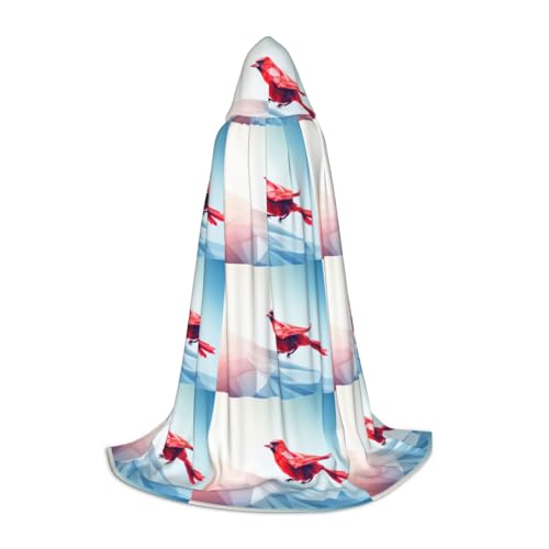 XULLZH Kapuzenumhang mit rotem Vogel-Design, für Halloween, Weihnachten, für Damen und Herren, Erwachsene, Maskerade XULLZH Kapuzenumhang mit rotem Vogel-Design, für Halloween, Weihnachten, für Damen und Herren, Erwachsene, Maskerade von XULLZH