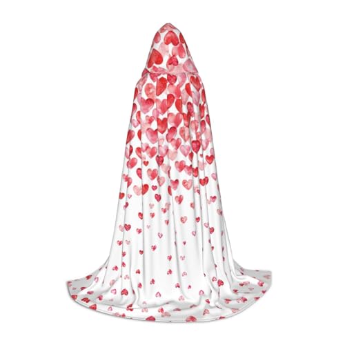 XULLZH Kapuzenumhang mit roten Herzen, für Halloween, Weihnachten, Kostüm, Damen, Herren, Erwachsene, Maskerade XULLZH Kapuzenumhang mit roten Herzen, für Halloween, Weihnachten, Kostüm, Damen, Herren, Erwachsene, Maskerade von XULLZH