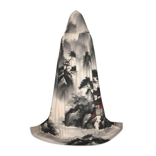 XULLZH Landschaftsmalerei-Druck, Kapuzenumhang, Halloween, Weihnachten, Umhang, Kostüm, Damen, Herren, Erwachsene, Maskerade XULLZH Landschaftsmalerei-Druck, Kapuzenumhang, Halloween, Weihnachten, Umhang, Kostüm, Damen, Herren, Erwachsene, Maskerade von XULLZH