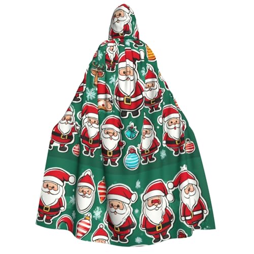 XULLZH Lustiger Weihnachtswichtel-Druck, Unisex, Kapuzenumhang für Erwachsene, Halloween, volle Länge, Umhang mit Kapuze, Kostüm XULLZH Lustiger Weihnachtswichtel-Druck, Unisex, Kapuzenumhang für Erwachsene, Halloween, volle Länge, Umhang mit Kapuze, Kostüm von XULLZH