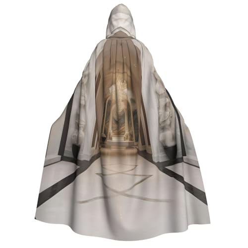 XULLZH Marmor-Wandbild-Druck, Unisex, Kapuzenumhang für Erwachsene, Halloween, volle Länge, Umhang mit Kapuze, Kostüm von XULLZH