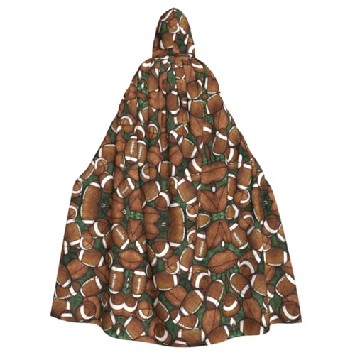 XULLZH Umhang mit Fußball-Motiv, für Erwachsene, langer Umhang, Kapuzenpullover, Weihnachten, Halloween, Kostüme, Party, Thema, Rollenspiel von XULLZH