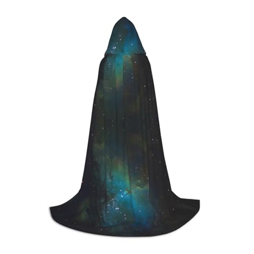 XULLZH Umhang mit Kapuze, Galaxie-Motiv, Grün, für Halloween, Weihnachten, für Damen und Herren XULLZH Umhang mit Kapuze, Galaxie-Motiv, Grün, für Halloween, Weihnachten, für Damen und Herren von XULLZH