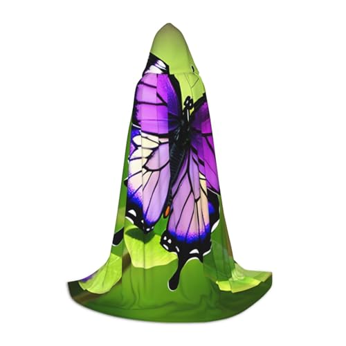 XULLZH Umhang mit Kapuze, Schmetterlings-Motiv, violett, für Halloween, Weihnachten, für Damen und Herren XULLZH Umhang mit Kapuze, Schmetterlings-Motiv, violett, für Halloween, Weihnachten, für Damen und Herren von XULLZH