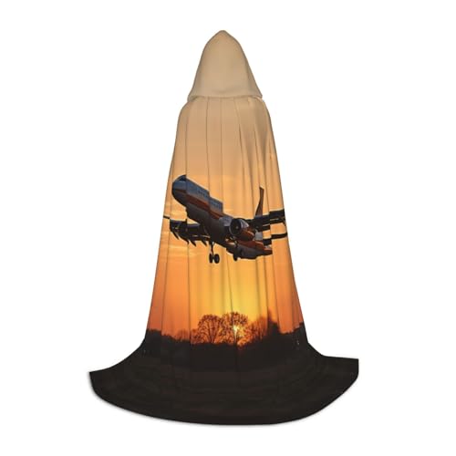XULLZH Umhang mit Kapuze im Flugzeug im Abendlicht, für Halloween, Weihnachten, für Damen, Herren, Erwachsene, Maskerade XULLZH Umhang mit Kapuze im Flugzeug im Abendlicht, für Halloween, Weihnachten, für Damen, Herren, Erwachsene, Maskerade von XULLZH