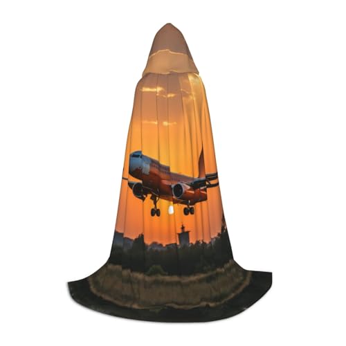 XULLZH Umhang mit Kapuze im Flugzeug im Abendlicht, für Halloween, Weihnachten, für Damen, Herren, Erwachsene, Maskerade XULLZH Umhang mit Kapuze im Flugzeug im Abendlicht, für Halloween, Weihnachten, für Damen, Herren, Erwachsene, Maskerade von XULLZH