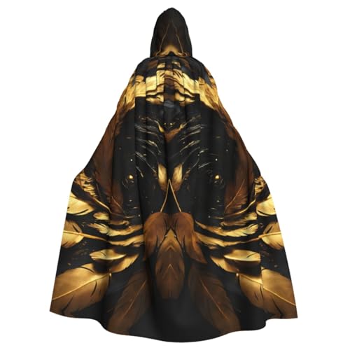 XULLZH Umhang mit goldenem Rosen-Blumendruck, langer Umhang, Kapuzenpullover, Weihnachten, Halloween, Kostüme, Party, Themenspiel, Rollenspiel XULLZH Umhang mit goldenem Rosen-Blumendruck, langer Umhang, Kapuzenpullover, Weihnachten, Halloween, Kostüme, Party, Themenspiel, Rollenspiel von XULLZH