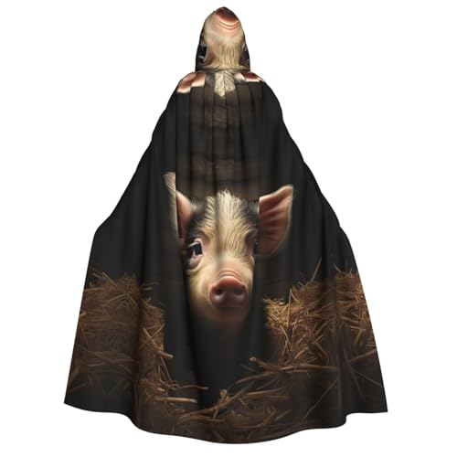 XULLZH Unisex Kapuzenumhang mit Bauernhoftier-Druck, für Erwachsene, Halloween, volle Länge, Umhang mit Kapuze, Kostüm XULLZH Unisex Kapuzenumhang mit Bauernhoftier-Druck, für Erwachsene, Halloween, volle Länge, Umhang mit Kapuze, Kostüm von XULLZH