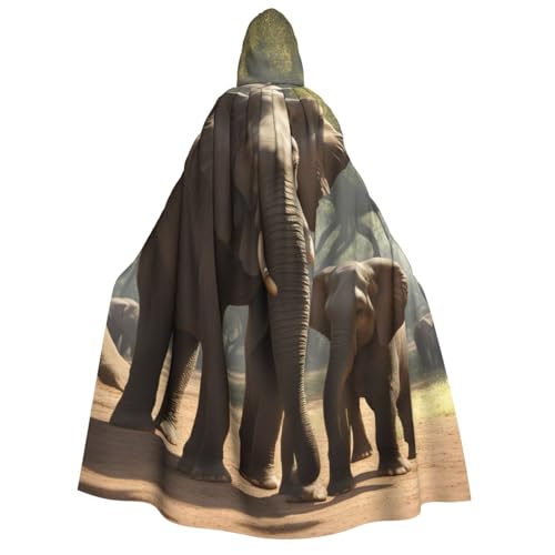 XULLZH Unisex Kapuzenumhang mit Elefantenaufdruck, für Erwachsene, Halloween, volle Länge, Umhang mit Kapuze, Kostüm XULLZH Unisex Kapuzenumhang mit Elefantenaufdruck, für Erwachsene, Halloween, volle Länge, Umhang mit Kapuze, Kostüm von XULLZH