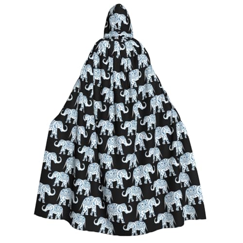 XULLZH Unisex Kapuzenumhang mit Elefantenaufdruck, für Erwachsene, Halloween, volle Länge, Umhang mit Kapuze, Kostüm XULLZH Unisex Kapuzenumhang mit Elefantenaufdruck, für Erwachsene, Halloween, volle Länge, Umhang mit Kapuze, Kostüm von XULLZH