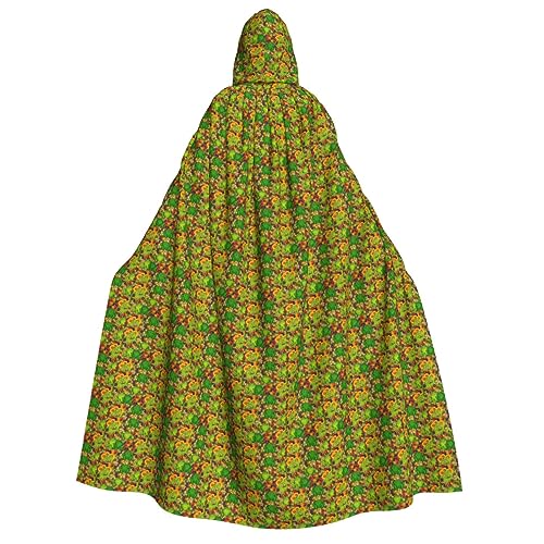 XULLZH Unisex Kapuzenumhang mit Frosch-Aufdruck für Erwachsene, Halloween, volle Länge, Umhang mit Kapuze, Kostüm XULLZH Unisex Kapuzenumhang mit Frosch-Aufdruck für Erwachsene, Halloween, volle Länge, Umhang mit Kapuze, Kostüm von XULLZH
