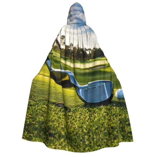 XULLZH Unisex Kapuzenumhang mit Golfschläger-Aufdruck, für Erwachsene, Halloween, volle Länge, Umhang mit Kapuze, Kostüm XULLZH Unisex Kapuzenumhang mit Golfschläger-Aufdruck, für Erwachsene, Halloween, volle Länge, Umhang mit Kapuze, Kostüm von XULLZH