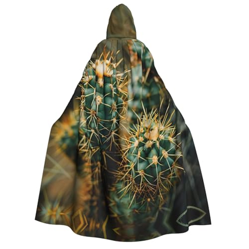 XULLZH Unisex Kapuzenumhang mit Kaktusmuster für Erwachsene, Halloween, volle Länge, Umhang mit Kapuze, Kostüm XULLZH Unisex Kapuzenumhang mit Kaktusmuster für Erwachsene, Halloween, volle Länge, Umhang mit Kapuze, Kostüm von XULLZH