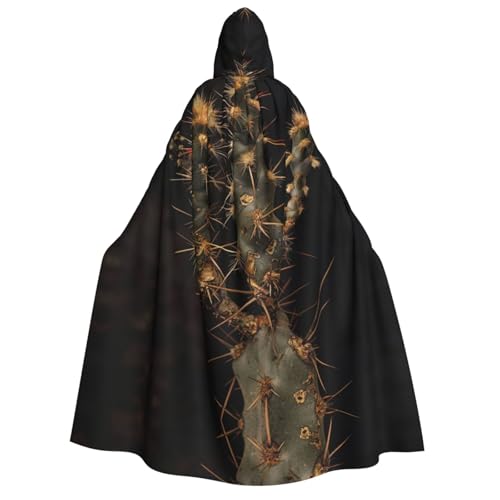 XULLZH Unisex Kapuzenumhang mit Kaktusmuster für Erwachsene, Halloween, volle Länge, Umhang mit Kapuze, Kostüm XULLZH Unisex Kapuzenumhang mit Kaktusmuster für Erwachsene, Halloween, volle Länge, Umhang mit Kapuze, Kostüm von XULLZH