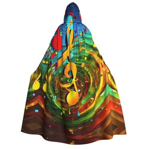 XULLZH Unisex-Kapuzenumhang mit Musiknoten-Druck, für Erwachsene, Halloween, volle Länge, Umhang mit Kapuze, Kostüm XULLZH Unisex-Kapuzenumhang mit Musiknoten-Druck, für Erwachsene, Halloween, volle Länge, Umhang mit Kapuze, Kostüm von XULLZH