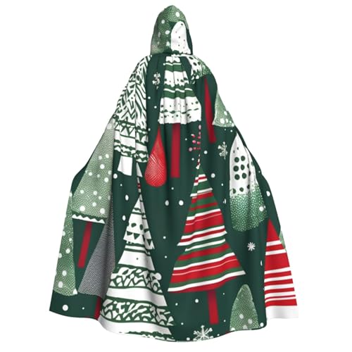 XULLZH Unisex Kapuzenumhang mit Weihnachtsbäumen für Erwachsene, Halloween, volle Länge, Umhang mit Kapuze, Kostüm XULLZH Unisex Kapuzenumhang mit Weihnachtsbäumen für Erwachsene, Halloween, volle Länge, Umhang mit Kapuze, Kostüm von XULLZH