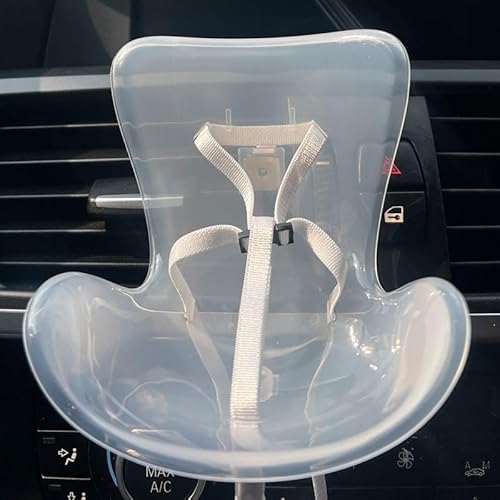 XUMIUZIY Autositz für Puppen, Niedliche Autoluftablüftungsclip -Dekoration Plastiksicherheitsstuhl, Verstellbares Sicherheitsriemen für Blindkastenspielzeug, für Car I (Transparent) von XUMIUZIY